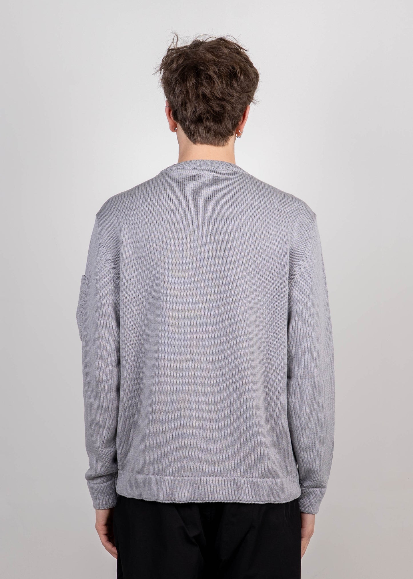COMPACT COTTON CREWNECK LENS KNIT