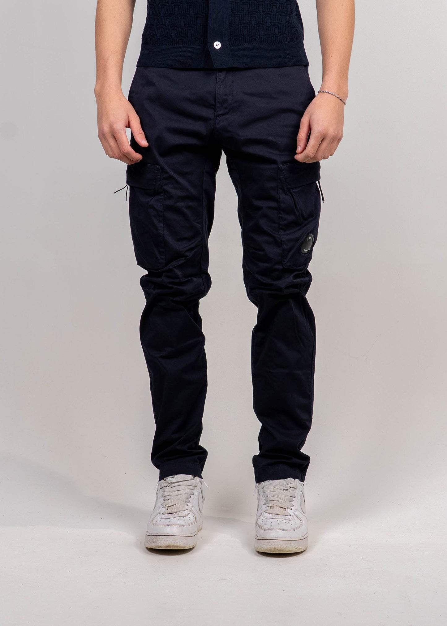 STRETCH SATEEN CARGO LENS PANTS