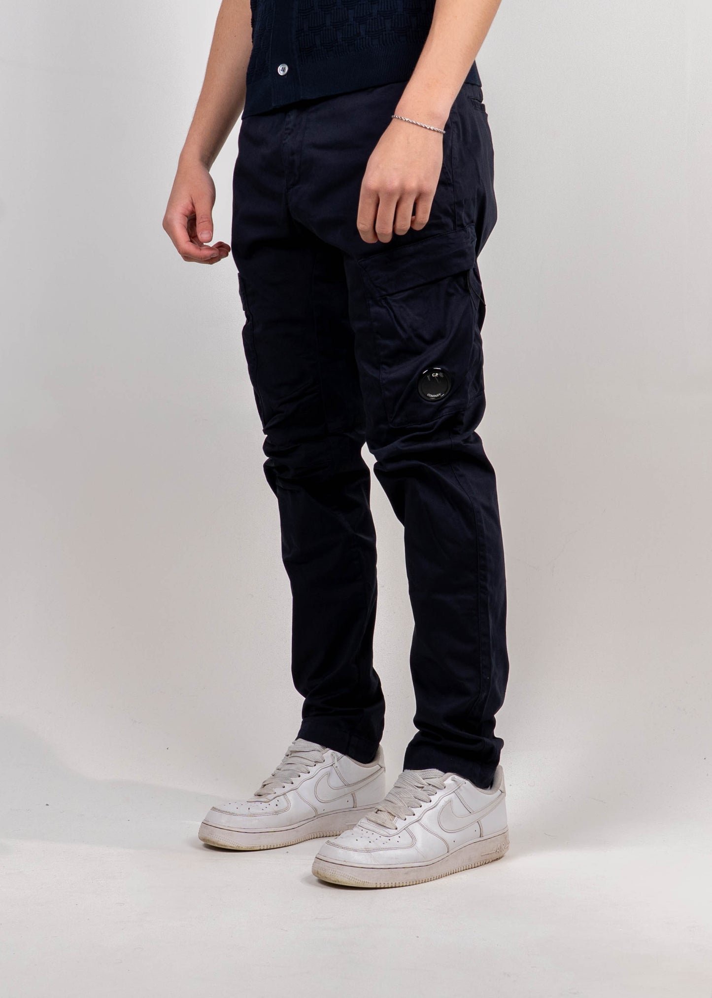 STRETCH SATEEN CARGO LENS PANTS