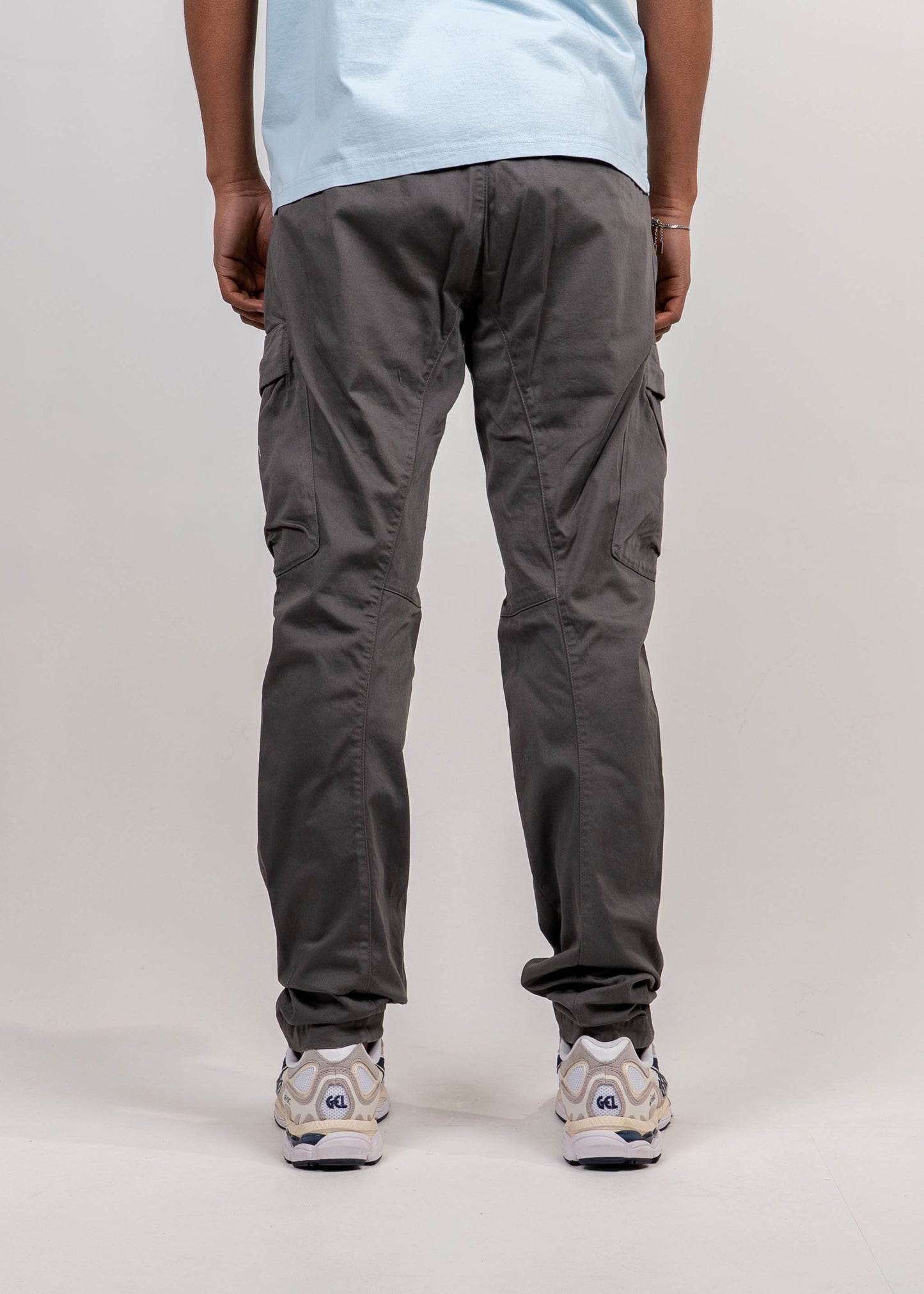 STRETCH SATEEN CARGO LENS PANTS