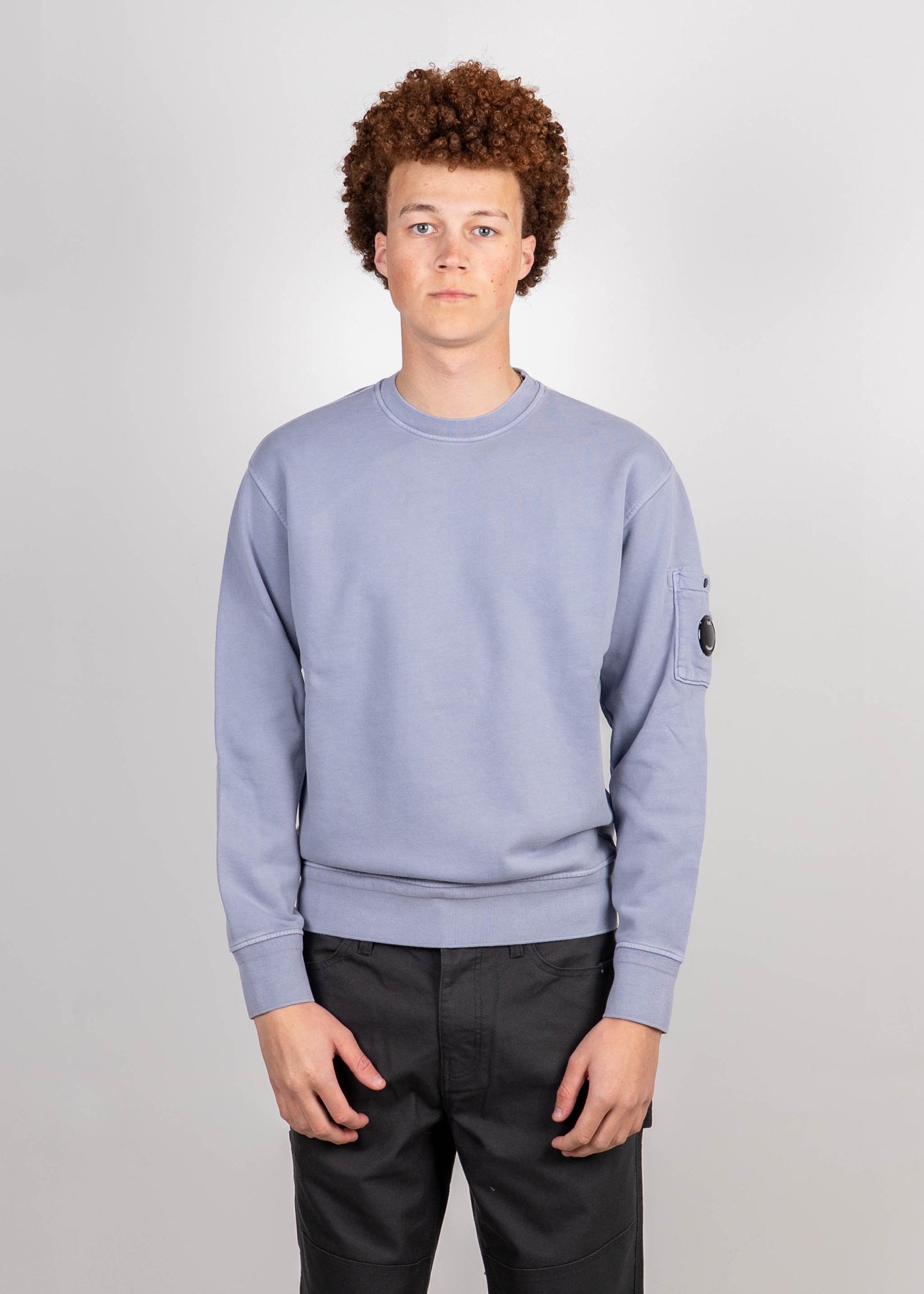COTTON DIAGONAL FLEECE CREWNECK SWEATSHIRT