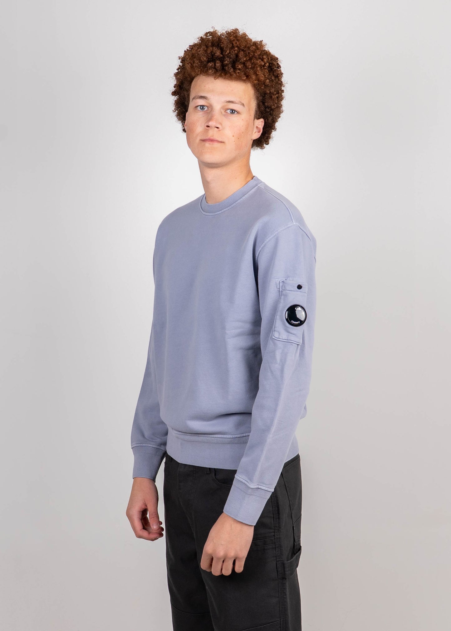 COTTON DIAGONAL FLEECE CREWNECK SWEATSHIRT