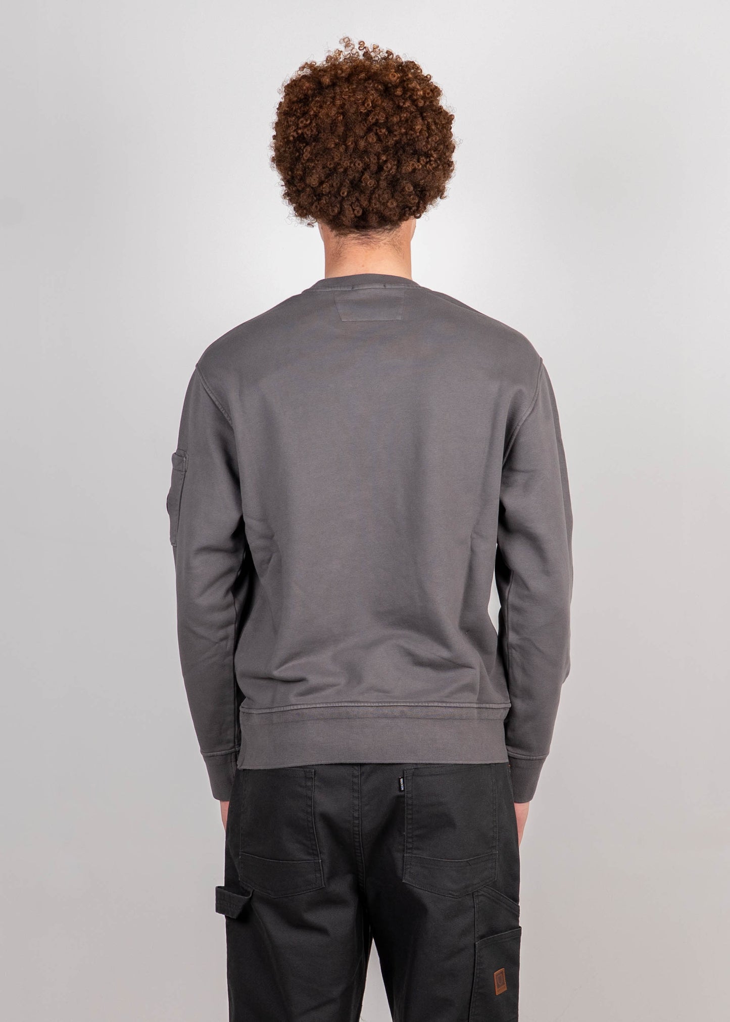 COTTON DIAGONAL FLEECE CREWNECK SWEATSHIRT