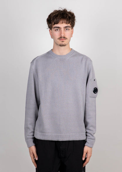 COMPACT COTTON CREWNECK LENS KNIT