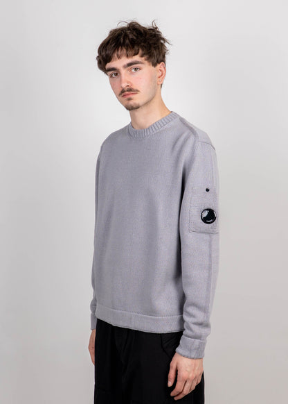COMPACT COTTON CREWNECK LENS KNIT