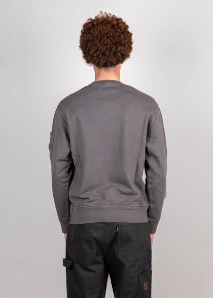 COTTON DIAGONAL FLEECE CREWNECK SWEATSHIRT