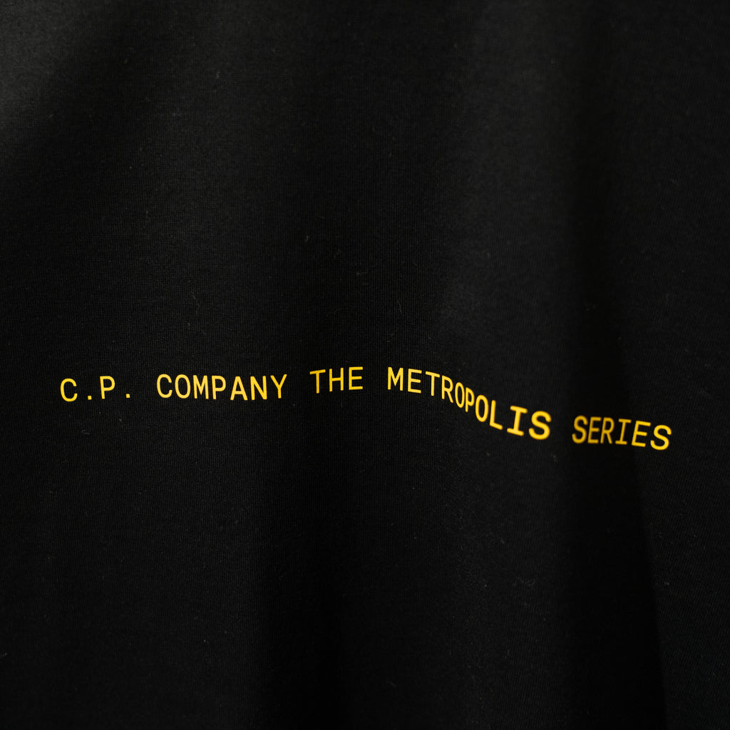 Metropolis Series Mercerized Jersey Graphic Badge T-shirt Black - Hunters Maastricht